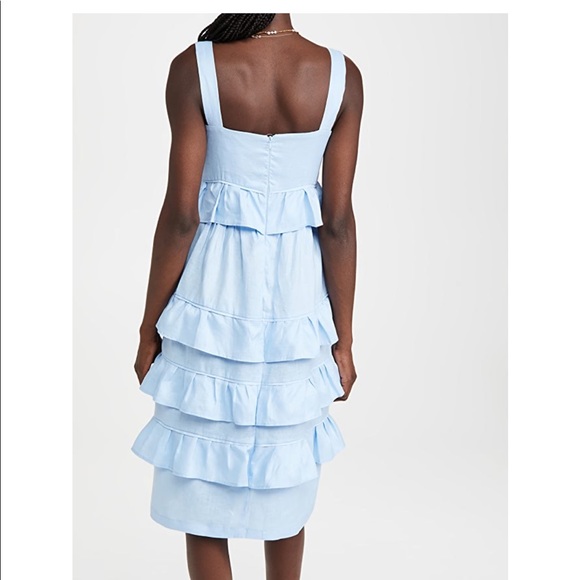 Tach Clothing Dresses Tach Clothing Filippa Linen Dress Light Blue